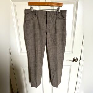 Banana Republic Women’s Sz 10 Wool Plaid Slim Straight Ankle Pants